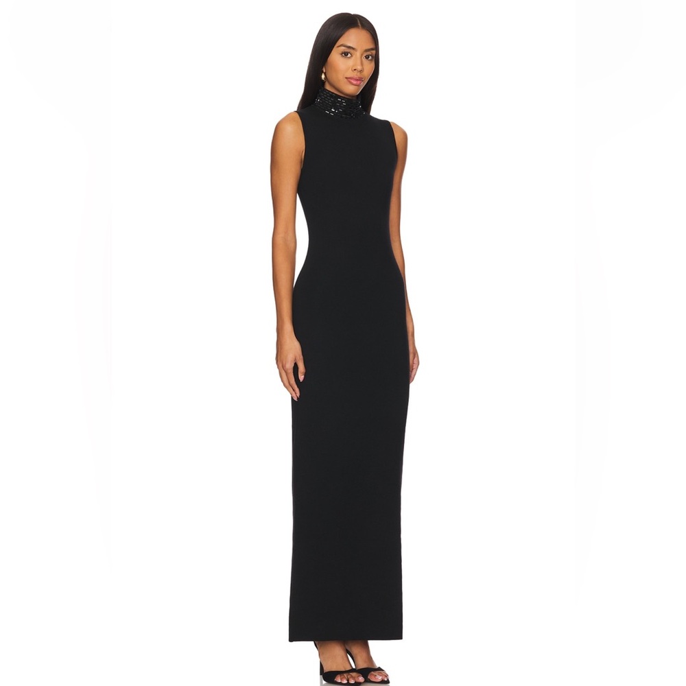 Elegant Black Sleeveless Maxi Dress - Retrofete